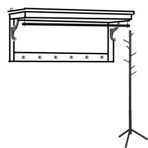 Hattuhyllyt ja naulakot