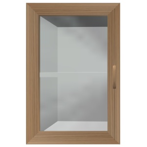 Timantti kehyksellinen lasiovi vetimellä