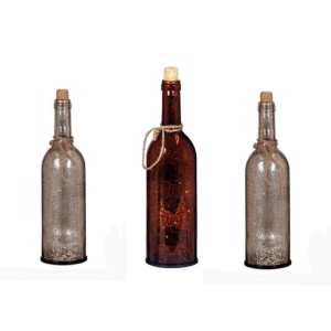 Koristepullo Led valoilla- 2*hopea 1*kupari - mallikappaleet