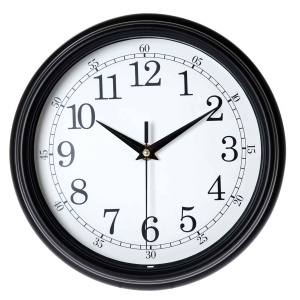 Amalia Seinäkello musta