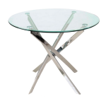 Alba pyöreä ruokapöytä - kromi jalalla