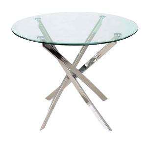 Alba pyöreä ruokapöytä - kromi jalalla