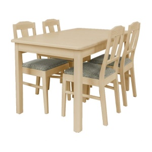 Elina jatkettava ruokapöytä 4 tuolilla