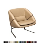 Gilda 10 nojatuoli nahkaverhoiltuna