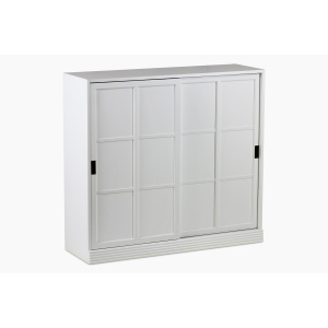 Gustav kirjakaappi 120 umpiovilla - Valkoinen