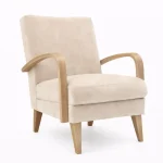 Neila nojatuoli puukäsinojilla