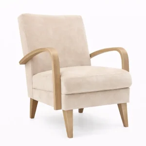 Neila nojatuoli puukäsinojilla