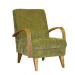 Neila nojatuoli puukäsinojilla