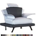 Super Roy  09 nojatuoli niskatyynyllä Nahkaverhoilulla