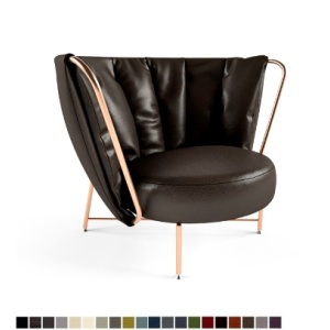 Tulip nojatuoli  Nahkaverhoilulla