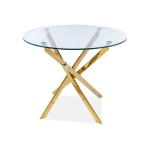 Alba pyöreä ruokapöytä - kulta jalalla