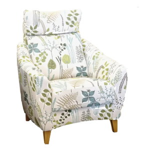 Diana Nojatuoli kuviollisella kankaalla