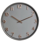 Everton seinäkello harmaa