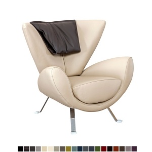 Ambra nojatuoli  Nahkaverhoilulla