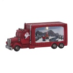 Joulupukin rekka talvimaisemalla