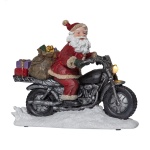 Joulupukki ja moottoripyörä