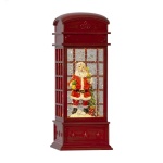 Joulupukki puhelinkopissa