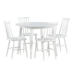 Kuura pyöreä ruokailuryhmä Lumme tuoleilla