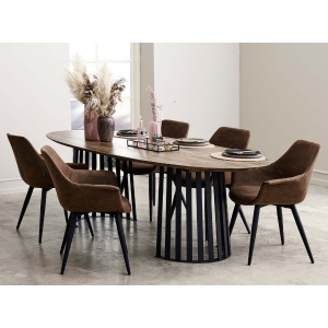 Orlando ovaali 200 ruokailuryhmä 6 Signe tuolilla