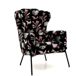 Emil nojatuoli kuviollisella kankaalla