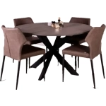 Boston pyöreä 128 ruokailuryhmä 4 Runa tuolilla