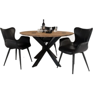 Boston pyöreä 080 ruokailuryhmä 2-3-4 Mist tuolilla